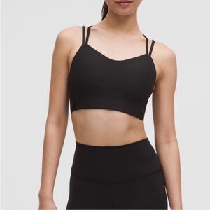 Lululemon Like a Cloud Ribbed Longline Bra Black Size 8